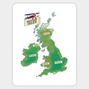 Map of the British Isles. Sticker
